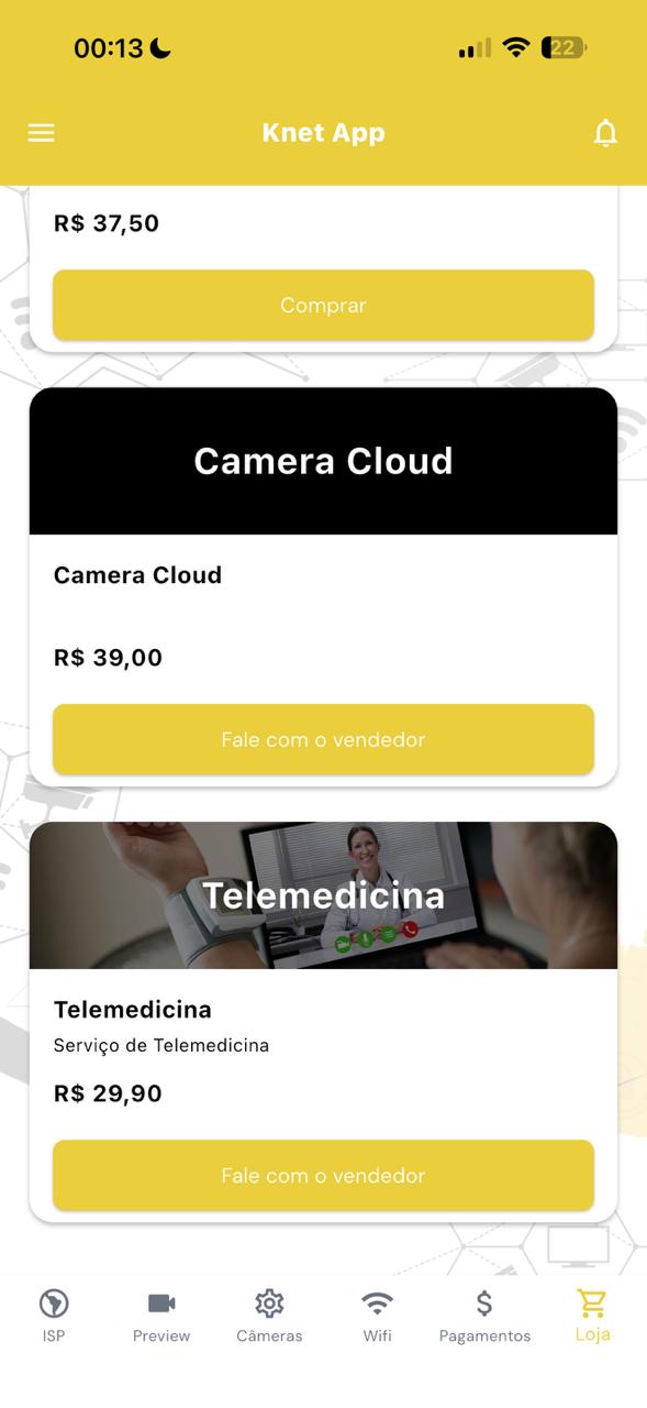Tela loja